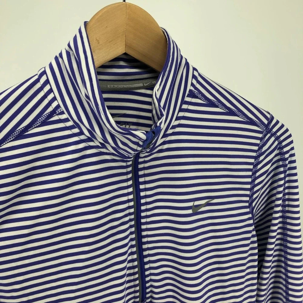 Nike Running striped long-sleeved dri fit shirt S - Picture 2 of 5